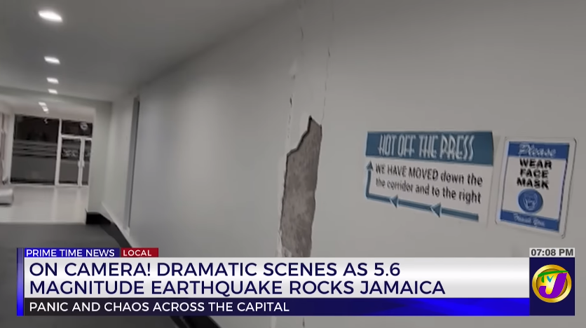 Earthquake in Kingston, Jamaica