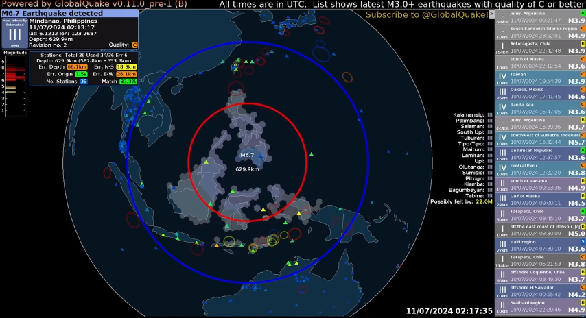 Earthquakes in Philippines Today