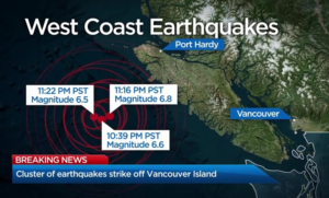 Seismic Activity Near Vancouver Island