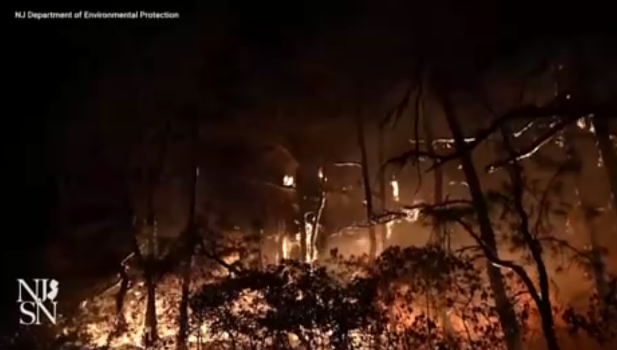 Wildfire in New Jersey